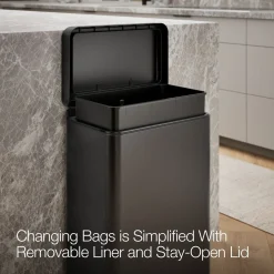 13-gallon stainless steel step trash can
