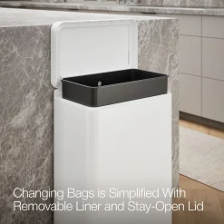 13-gallon stainless steel step trash can