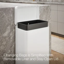 13-gallon stainless steel step trash can