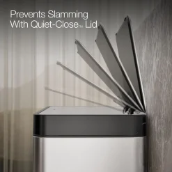 13-gallon stainless steel step trash can