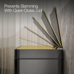 13-gallon stainless steel step trash can