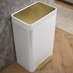 13-gallon stainless steel step trash can