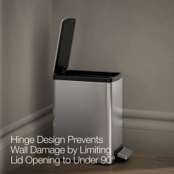 1-1/2-gallon step trash can