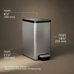 1-1/2-gallon step trash can