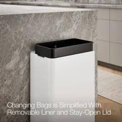 13-gallon touchless stainless steel trash can