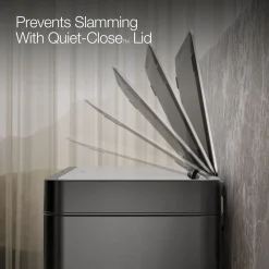 13-gallon touchless stainless steel trash can