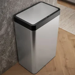 13-gallon touchless stainless steel trash can
