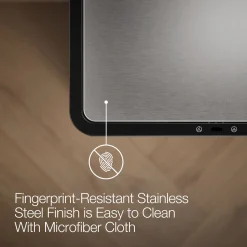 13-gallon touchless stainless steel trash can
