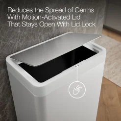 13-gallon touchless stainless steel trash can