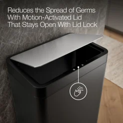 13-gallon touchless stainless steel trash can