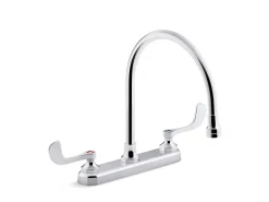 1.5 gpm kitchen sink faucet with 9-5/16" gooseneck spout, aerated flow and wristblade handles