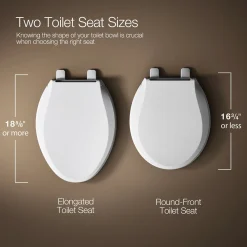 Heated round-front toilet seat