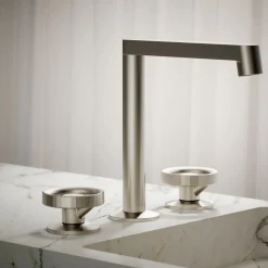 Industrial bathroom sink faucet handles