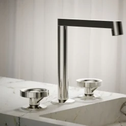Industrial bathroom sink faucet handles
