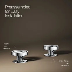 Industrial bathroom sink faucet handles