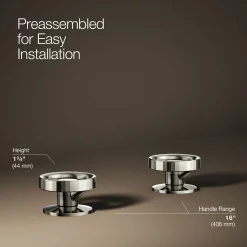 Industrial bathroom sink faucet handles