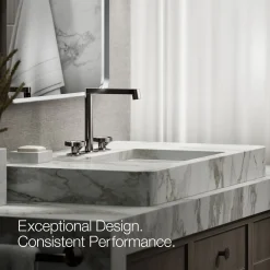 Industrial bathroom sink faucet handles