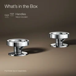 Industrial bathroom sink faucet handles