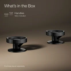 Industrial bathroom sink faucet handles