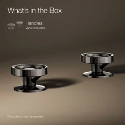 Industrial bathroom sink faucet handles