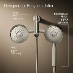 2-in-1 multifunction 1.75 gpm shower combo kit