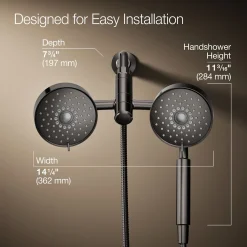 2-in-1 multifunction 1.75 gpm shower combo kit