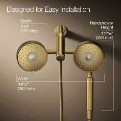 2-in-1 multifunction 2.5 gpm shower combo kit