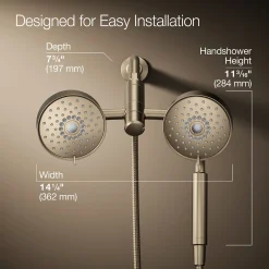 2-in-1 multifunction 2.5 gpm shower combo kit