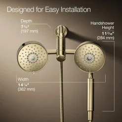 2-in-1 multifunction 2.5 gpm shower combo kit