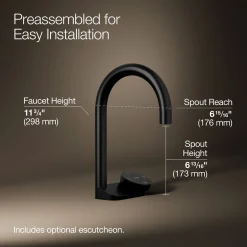 4-in-1 short arc beverage faucet