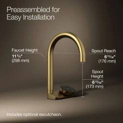 4-in-1 short arc beverage faucet