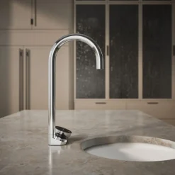4-in-1 tall arc beverage faucet