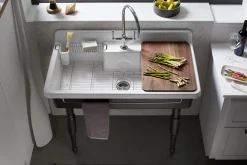 Left-hand sink rack