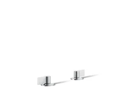 Lever bathroom sink faucet handles