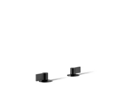 Lever bathroom sink faucet handles