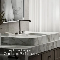 Lever bathroom sink faucet handles