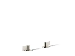 Lever bathroom sink faucet handles