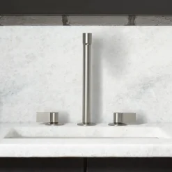 Lever bathroom sink faucet handles