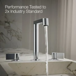 Lever bathroom sink faucet handles