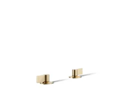 Lever bathroom sink faucet handles