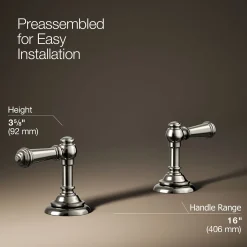 Lever bathroom sink faucet handles