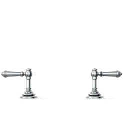 Lever bathroom sink faucet handles