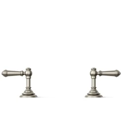 Lever bathroom sink faucet handles
