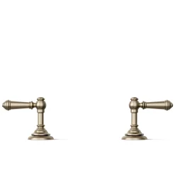 Lever bathroom sink faucet handles
