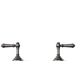 Lever bathroom sink faucet handles