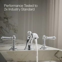 Lever bathroom sink faucet handles