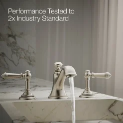 Lever bathroom sink faucet handles