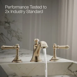 Lever bathroom sink faucet handles