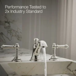 Lever bathroom sink faucet handles