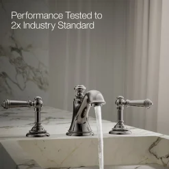 Lever bathroom sink faucet handles